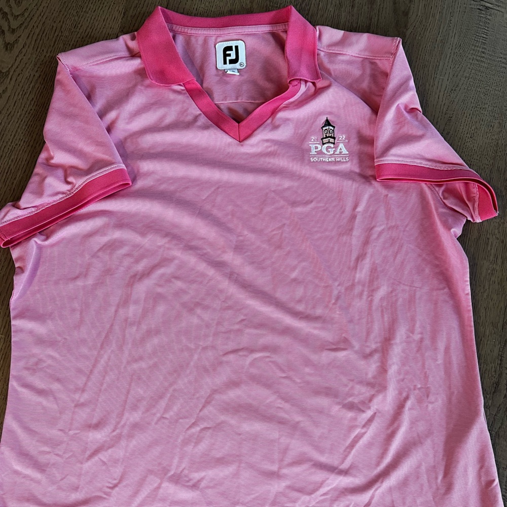 FootJoy Women’s Vibrant Pink Golf Polo with Embroidery